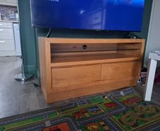 solid wood tv unit