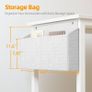 L Shaped Corner Desk - 140x70 cm Study Office Gaming Desk, Computer Desk Small Writing Table, Large Reversible Storage Shelves, Bookshelf Workstation for Study Play Work Home Office, White Image 4