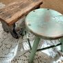 Vintage Petite Wooden Stools Image 7