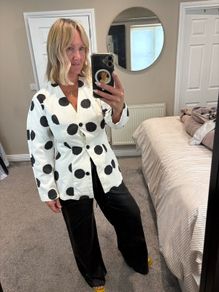 monochrome blazer