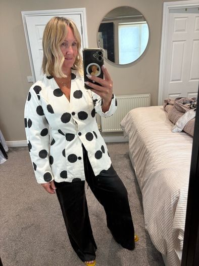 monochrome blazer
