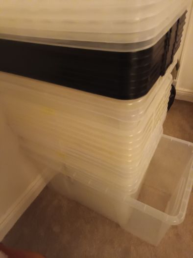 Plastic storage boxes