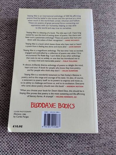 Staying Alive real poems for unreal times 2002 edited by Neil Astley in very good condition with no issues FREE STANDARD POSTAGE INCLUDED