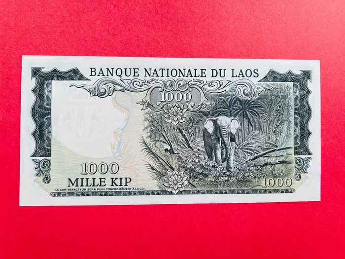Lao / Laos. 1000 . Kip  1974  scarce    Pick  18a  ( Uncirculated )