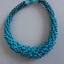 NECKLACE - Vintage - Blue Beaded Image 2