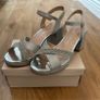 Silver Glitter Evening Sandals / Shoes Size 5 Image 6