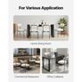 Boucle Dining Chairs Set of 4, Mid Century Modern Sherpa Accent Chairs, Upholstered Side Chair for Dining Table, Space-Saving White Kitchen Table Chair with Curved Backrest and Black Metal Legs Image 6