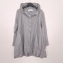 Annette Gortz Grey High Neck Asymmetric Zip Lightweight Hooded Utility Windbreaker Jacket 12-16UK/40-44EU Image 2