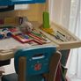 Toddler. playing desk with 2 pockets side storage very well kept Image 2