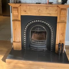 Oak fireplace