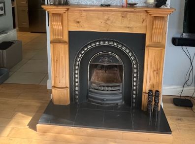 Oak fireplace
