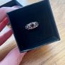 Vintage Ring - 9ct Gold Garnet & Opal stones - size K Image 2