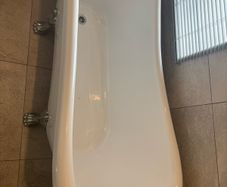 free standing bath with taps