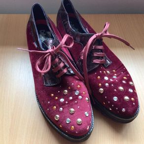 Ladies Callaghan Burgundy Red Lace up Shoes Eu 39 size 6