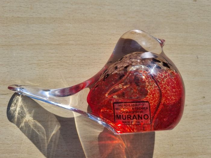 Glass bird figurine Murano Italy
