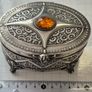 A silver-plated jewelry box from Poland, with the hallmark 1738. Image 9