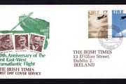 1978 Ireland 50th Anniversary of the First East to West Transatlantic Flight Ireland Commemorative Stamp Illustrated The Irish Times First Day Cover (FDC)