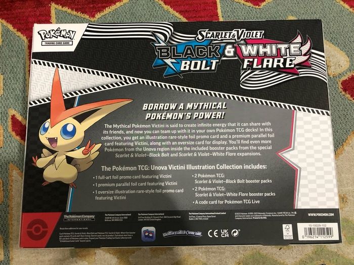 Pokemon victini black bolt and white flare illustration collection sealed