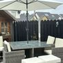 Hamilton 4 Seat Cube Outdoor Furniture Set with Glass Table Image 2