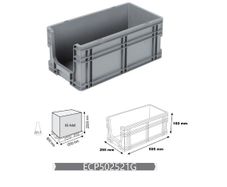 Storage Container Euro Tote Stackable Open Front Parts