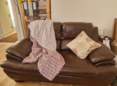 Faux Leather Sofa