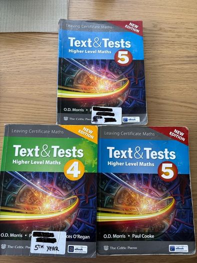 Leaving cert higher level text and tests maths books