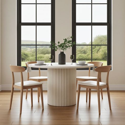 ELEMENTS Extendable Table Cashmere, Steel Frame, Laminated 140cm or 180cm. New Product !
