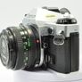 Canon AE-1 Program Silver/ Chrome 35mm SLR Film Camera with fast Canon FD 50mm f1. 8 FDn, Recently FULLY SERVICED and in Good Condition. Image 4
