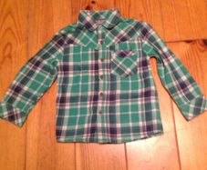NEXT Green Checked Shirt Age 2-3