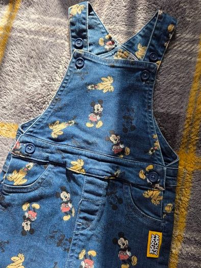 9-12m, Mickey Mouse Dungarees