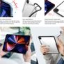 XUNDD Case for iPad Pro 11 Inch 2021 (3rd Generation), Slim Clear Backshell, Shock Absorption Soft TPU Edge Bumper [Support Apple Pencil Charging] - Black Image 10