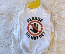 Small dog do not pet t-shirt. New.