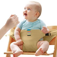Portable Feeding Booster Seat Strap for Travel/Home/Restaurants/Shopping (Khaki)