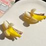 Funny Peelable Banana Hair Clips Set Image 3
