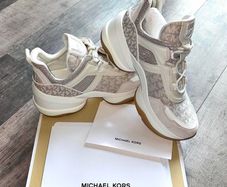 Michael Kors MK Monogram Chunky Trainers Cream EU 39 UK 6