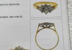 18 Carat Gold cluster diamond/engagement ring