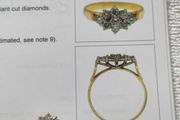 18k Gold cluster diamond/engagement ring