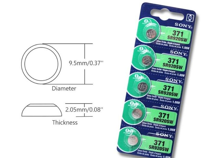 SONY SR920SW 371 AG6 1.55V Alkaline Watch Batteries  5pcs
