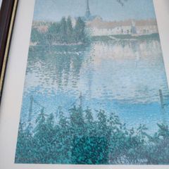 lovely framed print of river sight.