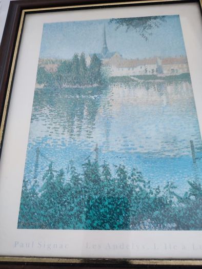 lovely framed print of river sight.
