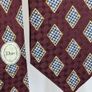 Christian Dior Monsieur Tie Burgundy Silk Geometric Handmade Designer Image 4