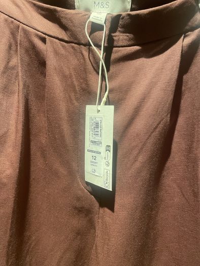 M&S linen wide trousers  utility waistcoat set