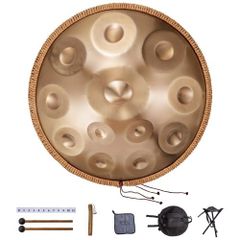 Handpan Drum 55.9 cm 12 Notes D Minor Hand Drum Instrument with Mallet