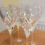 4 Wedgwood Crystal White wine Glasses Image 2