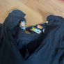 Brand new oasis black silk crepe top embroidered collar Image 5