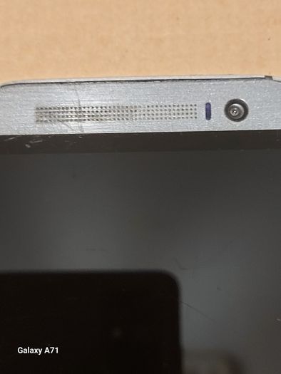 HTC One-M8, 1.8GB Ram, 16GB HDD, O2 network I think, working fine, Does show wear