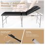 Foldable Massage Table, Portable Aluminium Feet and Premium PU Leather Massage Bed Image 4