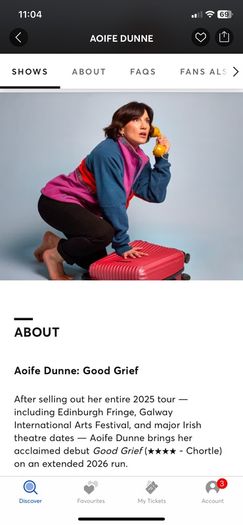 Aoife Dunne: Good Grief Comedy Show - Killarney May 8