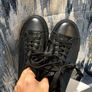Black Primark Leather-Look Trainers / Sneakers - Size UK 6 / EUR 39 (Worn Once) Image 7