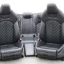 AUDI A6 C7 4G Quattro Black Piano Interior Trim. Flat Button Multi Function Steering Wheel. Super Sport Sline Seats Front Armrest. Image 4
